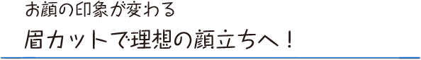 眉カットで理想の顔立ちへ